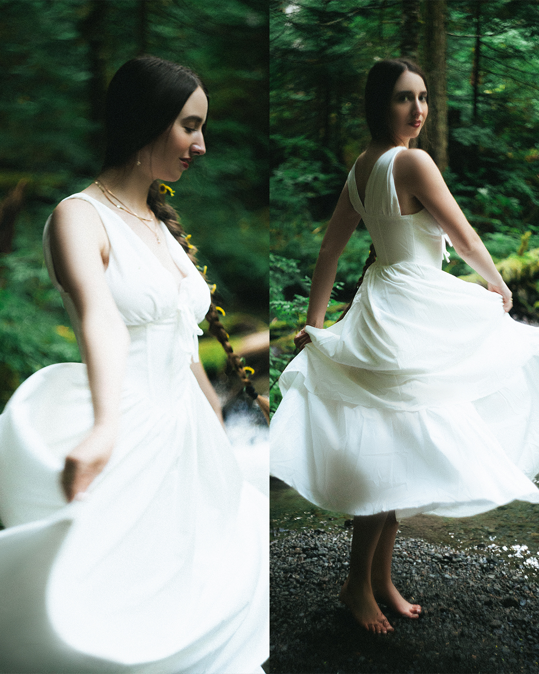 Ethereal Film-like Portraits at a Glacial Waterfall Near Mount Hood — photograph 14 of 20